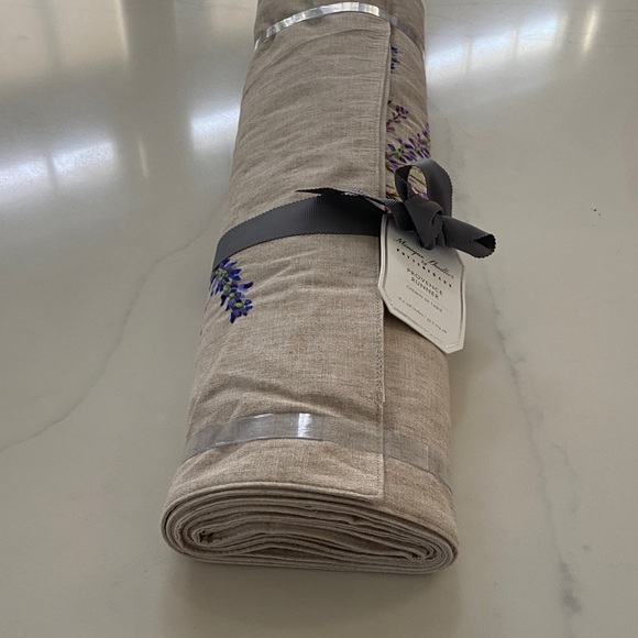 Pottery Barn Lavender Embroidered Table Runner - Picture 7 of 14